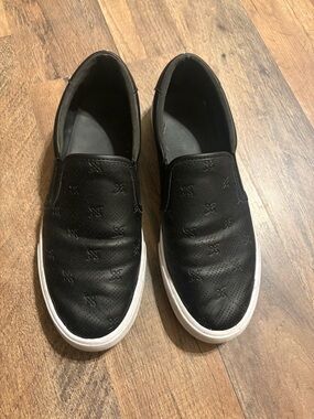 Women Black Perforated Slip-On shoes Nine West